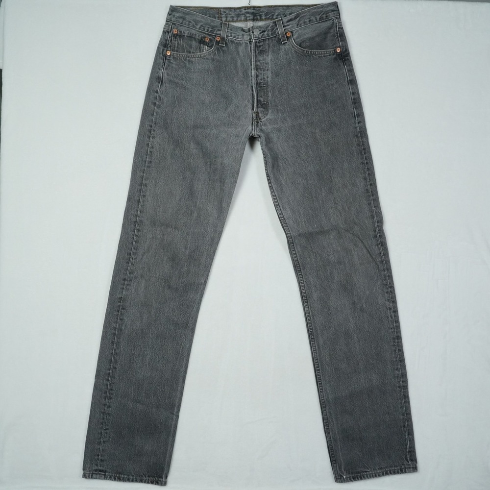 Vintage Levis 501 0658 Faded Black Jeans USA Made Mens 34x36 (Fits 32x34) 90s